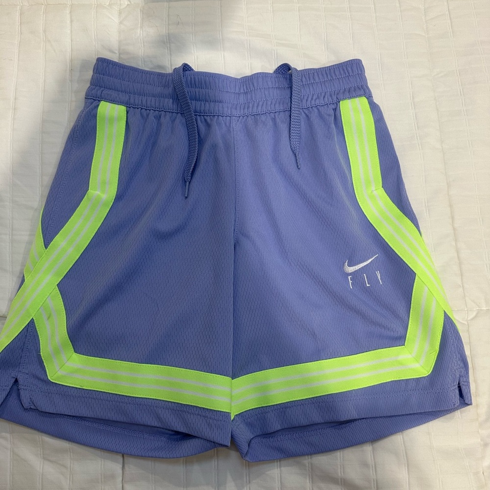 Nike Kids Shorts in Purple and Neon Yellow